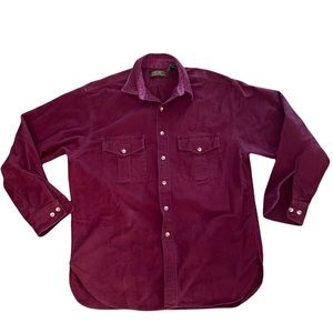 Eddie Bauer 100% cotton flannel button down shirt size L
